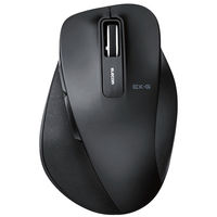 ワイヤレスマウス 無線 2.4GHz 5ボタン ブルーLED M 握りやすい 手になじむ ブラック M-XGM10DBBK エレコム 1個