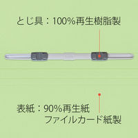 プラス エコノミーフラットファイル A4 タテ グリーン 2穴 No.021E 1セット（50冊：10冊入×5）（直送品）