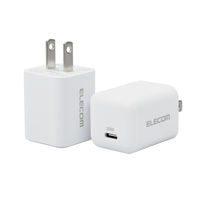 USB充電器 タイプC PD 20W USB-C×1ポート 小型 ホワイト EC-AC12WH エレコム 1パック(2個入)（直送品）