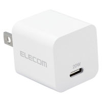 USB充電器 タイプC PD 20W USB-C×1 コンパクト 小型 固定プラグ 白 EC-AC11WH エレコム 1個