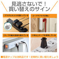 延長コード 電源タップ 二重構造 3m 3ピン 8個口 マグネット付 抜け止め T-WRM3830LG/RS エレコム 1個（直送品）