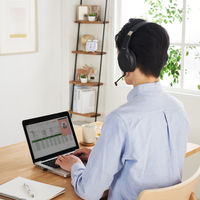 ヘッドセット 無線タイプ（2.4GHz） ワイヤレス 両耳 オーバーヘッド マイクアーム付 HS-HPW01BK エレコム（直送品）