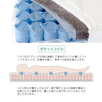 【軒先渡し】友澤木工 木製プレインベッド ヘッドレス マット付 幅970×奥行1950×高さ290mm クラシックホワイト×ホワイト 1台（直送品）