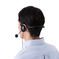 ヘッドセット USB接続 マイク搭載 両耳 ネックバンド ヘッドホン HS-NB03SUBK エレコム（直送品）