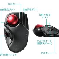 トラックボールマウス 無線 8ボタン 人差し指 大型ボール 直径52mm パームレスト搭載 ブラック M-HT1DRXBK エレコム 1個（直送品）