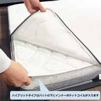 【軒先渡し】ルービックJP L-WAVE ハイブリッド ウォッシャブルシルキーファイバーマットレス ダブル LWWHB22-D 1枚（直送品）