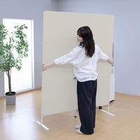 アスクル　マルチワーク　制菌・防炎クロススクリーン 幅800×奥行340×高さ1600mm　サンドベージュ　1台 オリジナル