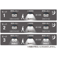大進 人感 センサーライト ソーラーライト 屋外 防雨 LED DLS-WL008 1台（直送品）