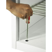 スマイル 木目調スチールロッカー 3連2段6人用 シリンダー錠 ダークブラウン/ホワイト 幅900×奥行515×高さ1790mm 1台（取寄品）