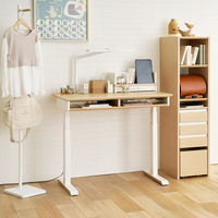 【軒先渡し】コイズミファニテック Fit-in Desk 昇降デスク ナチュラル×ホワイト FDD-897MOWH 1台（直送品）