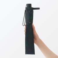無印良品 晴雨兼用 2通りにたためる 折りたたみ傘 傘55cm ダークグリーンチェック 良品計画