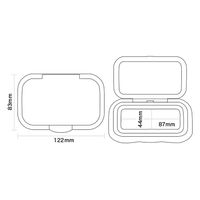 妖怪の私物 抗菌 ウェットシートのフタ ワンプッシュ ホワイト＆ブラック 1個 ビタットジャパン