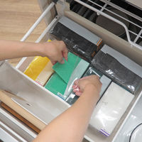 キッチンスポンジ 毎日とりかえクリーナー 重曹+泡タイプ 油汚れに 使い捨て グリーン 1セット（1パック（30個入）×5）東和産業