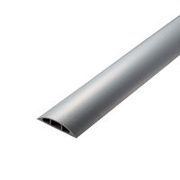 エレコム 配線カバー 床用 モール ( 長さ1m × 幅78mm ) R形状 グレー LD-GA1507MGY 1個（直送品）