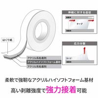 スリーエム(3M) スコッチ 強力両面テープ 自動車外装用 幅15mm×長さ1.5m 1セット（10巻：1巻×10） KCA-15R