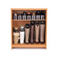 ライクイット ブーツ収納 ブーツホルダー　ブラウン 幅12×奥10.8×高35.5~49.5cm 1セット（2個組）