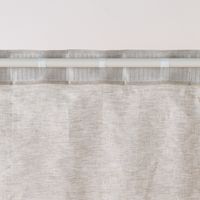 無印良品 麻平織ノンプリーツカーテン 幅１００×丈１０５ｃｍ用 オフ白 1セット（1枚×2） 良品計画