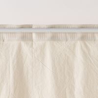 無印良品 綿洗いざらし平織ノンプリーツカーテン 幅１００×丈１０５ｃｍ用 オフ白 1セット（1枚×2） 良品計画