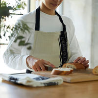 DEAN&DELUCA（ディーン&デルーカ） ジャガードエプロン ブラック×ナチュラル 4580379231664 1個