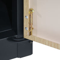 スマイル 木目調スチールロッカー 3連3人用 シリンダー錠 ライトブラウン/ブラック 幅900×奥行515×高さ1790mm 1台（取寄品）