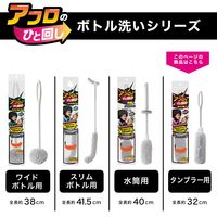 アフロのひと回し ボトル洗いスポンジ マグボトル・タンブラー用 水だけでも汚れが落とせる 抗菌加工 グレー 日本製 1個 サンコー