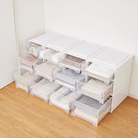 【引き出し収納】　天馬　フィッツケース 53ー44L　ホワイト/クリア　幅44.0×奥行53.0×高さ30.0cm　1個