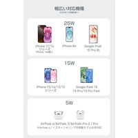 ワイヤレス充電器 Qi2 25W マグネット式 USB-Cケーブル一体1.5m ブラック EC-MA11BK エレコム 1個（直送品）