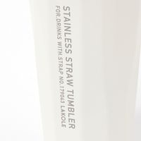 保温保冷 ステンレスストロータンブラー 460ml アイボリー LAKOLE/ラコレ