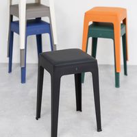 スタッキングチェア(L)2 ブラック 1セット（1脚×4） LAKOLE/ラコレ