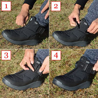 【並行輸入品】M NUPTSE II STRAP WP NF0A5G2L  (KT0)ブラック×グレー  US7.5/25.5cm  1点（直送品）