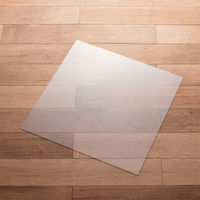 冷蔵庫 マット SMサイズ 幅67×奥行67cm 厚さ2mm 床保護シート 傷防止 小型 透明 HA-RMSM エレコム 1個