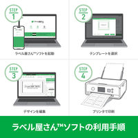 エーワン（A-one）マルチカード 名刺 ミシン目 マット紙 スマート＆エコノミー プリンタ兼用  A4 10面  100シート 徳用 51018