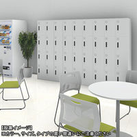 スマイル 更衣室ロッカー OAスチールロッカー 3連2段6人用 シリンダー錠 ホワイト 幅900×奥行515×高さ1790mm 1台（3梱包）鍵(カギ)付き