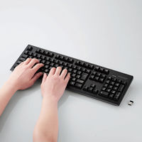 ワイヤレスキーボード 無線 フルサイズ 高耐久 メンブレン (メカニカルライク) TK-FDM088TBK エレコム 1個（直送品）