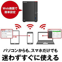 NAS（ネットワークハードディスク）6TB 2ドライブ リンクステーション HDD LS720D0602 1台 バッファロー（直送品）
