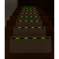 サンコー 吸着 蓄光 階段マット ライトベージュ KX-81 洗える ずれない 消臭 日本製 55×21cm 15枚入 すべり止め（直送品）