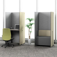 オカムラ ジャスタステーブルブース 矩形（長方形） 幅750×奥行733×高さ1600mm グレー／ライトグレー 1台（3梱包）  オリジナル