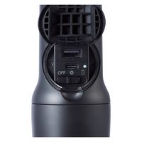 懐中電灯 LEDライト 4段階光量調節 電池式 防水・防塵 IP44 スマホ充電 ブラック DE-KD05BK エレコム 1個