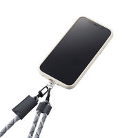 スマホ ストラップホルダー シート Mサイズ ケーブル穴用 1口タイプ マットクリア P-STHD1CAMCR エレコム 1個（直送品）