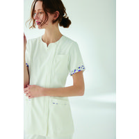 住商モンブラン スクラブ レディス 半袖 オフホワイト/バイオレット LW611-16 1枚　スクラブ（直送品）