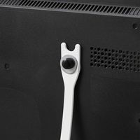 耐震 ゴムベルト テレビ 転倒防止 震度7対応 ～75V型 2本入り VESA取付 ホワイト TS-007 エレコム 1個