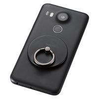 スマホリング マグネット メタルプレート付属 リング着脱可能 ブラック P-STRMKPSLBK エレコム 1個（直送品）