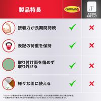 スリーエム(3M) コマンド フック 壁掛け 傷つけ ない きれいにはがせる XXL 耐荷重6.8kg 1パック CMXXL