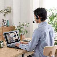 ヘッドセット USB接続 マイク搭載 両耳 ネックバンド ヘッドホン HS-NB03SUBK エレコム（直送品）