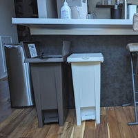 エコン ダストボックス ペダル2枚フタ 37L ゴミ箱 ブラウン 1個（45Lゴミ袋対応） 幅282×奥行422×高さ561mm 日本製 連結