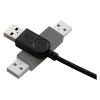 USBハブ USB-A×4ポート 1m 磁石付 スイングコネクタ USB2.0 黒 U2H-TZ427BBK エレコム 1個（直送品）