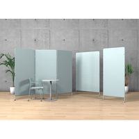 アスクル　マルチワーク　クロススクリーン　幅2400(800×3連)×奥行500×高さ1800mm　グリーン　1台 オリジナル