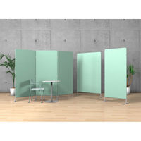 アスクル　マルチワーク　制菌・防炎クロススクリーン 幅2400(800×3連)×奥行500×高さ1800mmサンドベージュ　1台 オリジナル