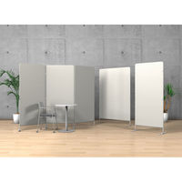 アスクル　マルチワーク　制菌・防炎クロススクリーン 幅2400(800×3連)×奥行500×高さ1800mmグリーン　1台 オリジナル