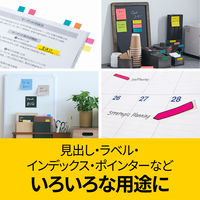 スリーエム(3M) ポストイット フィルムふせん 付箋 透明見出し 44mm×12mm マルチカラー3 1パック 688MC-3N